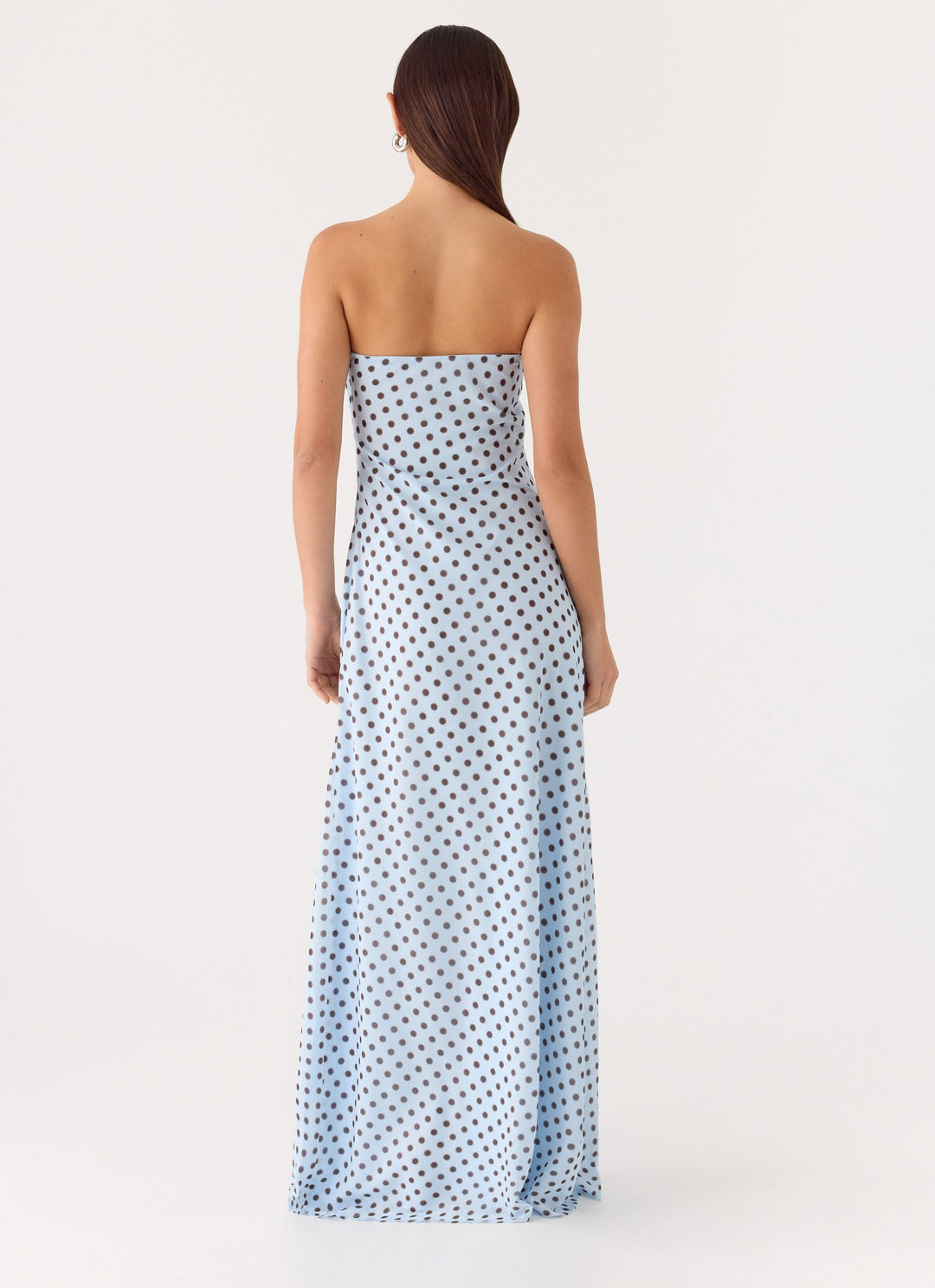 Chaniva Maxi Dress Blue Mocha Dot