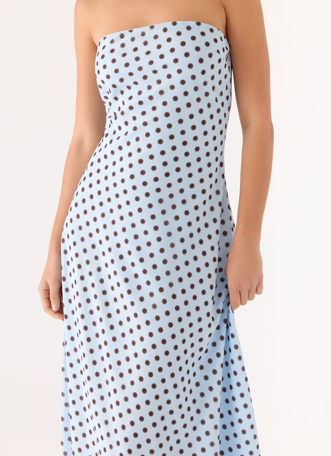 Chaniva Maxi Dress Blue Mocha Dot
