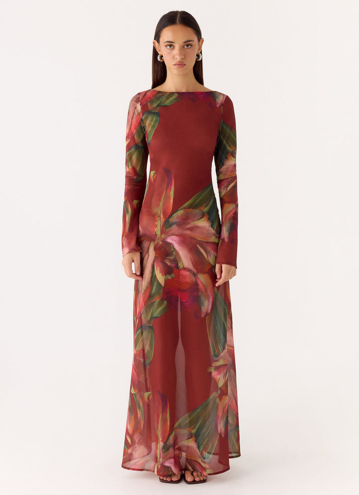 Charmayne Chiffon Maxi Dress Cuba