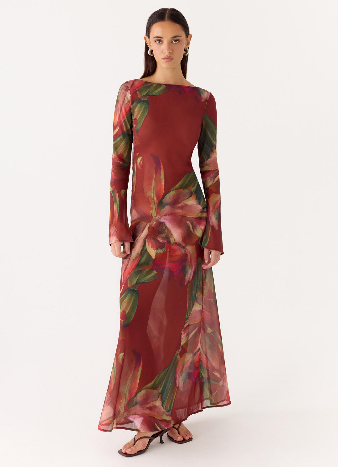 Charmayne Chiffon Maxi Dress Cuba