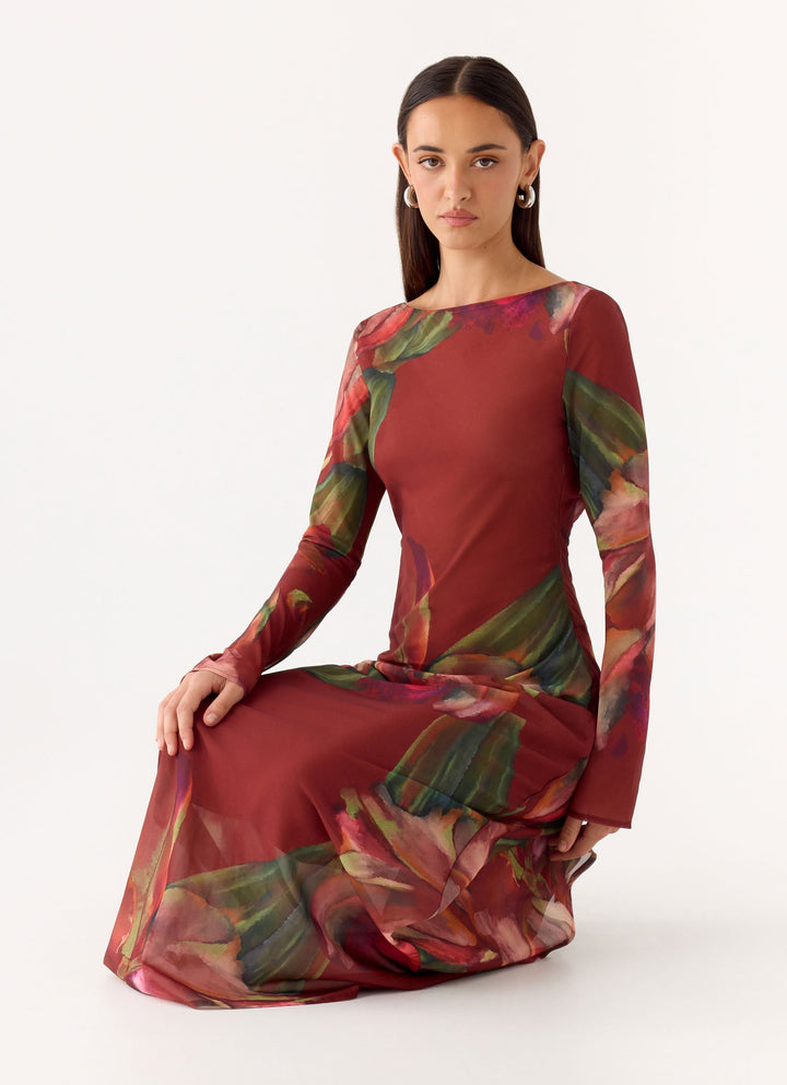 Charmayne Chiffon Maxi Dress Cuba