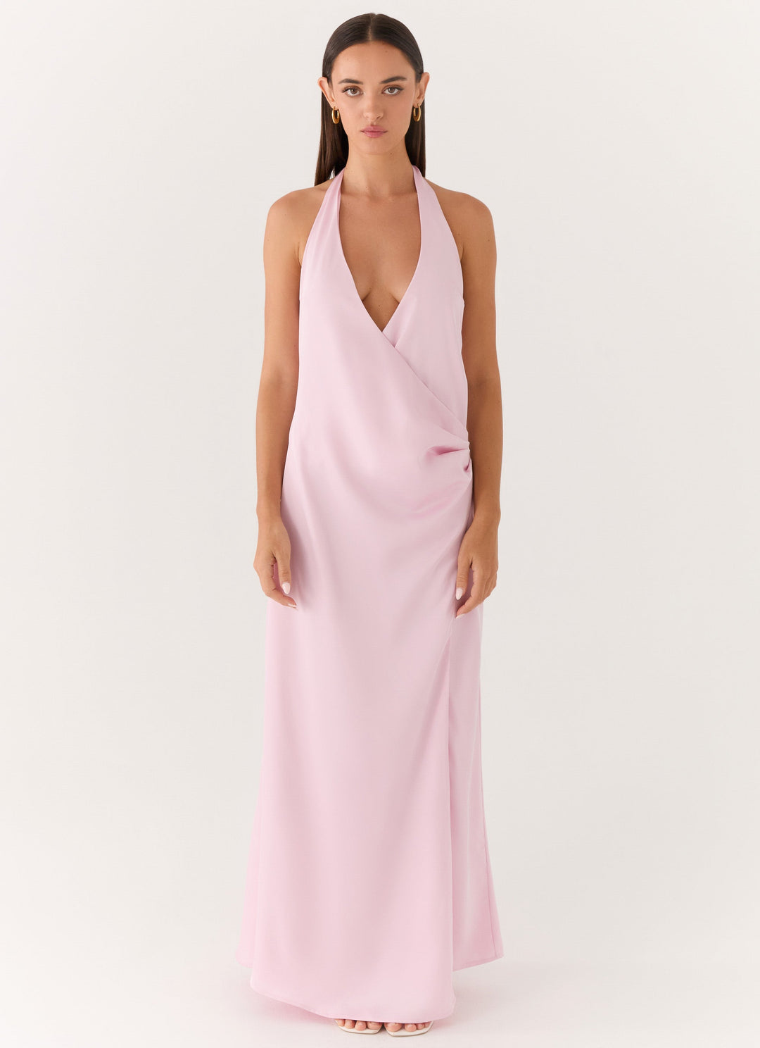 Chellie Wrap Maxi Dress Pink