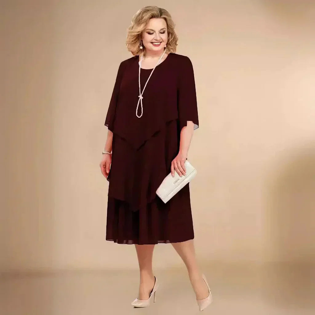 Cocktail Dress | Flowing Midi Style Elegant Design