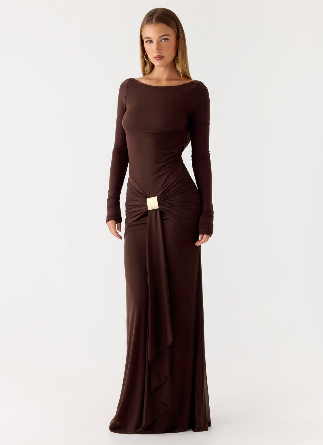 Dray Maxi Dress Chocolate