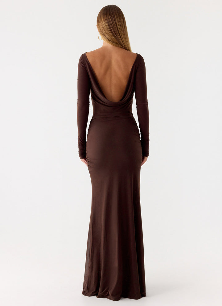 Dray Maxi Dress Chocolate