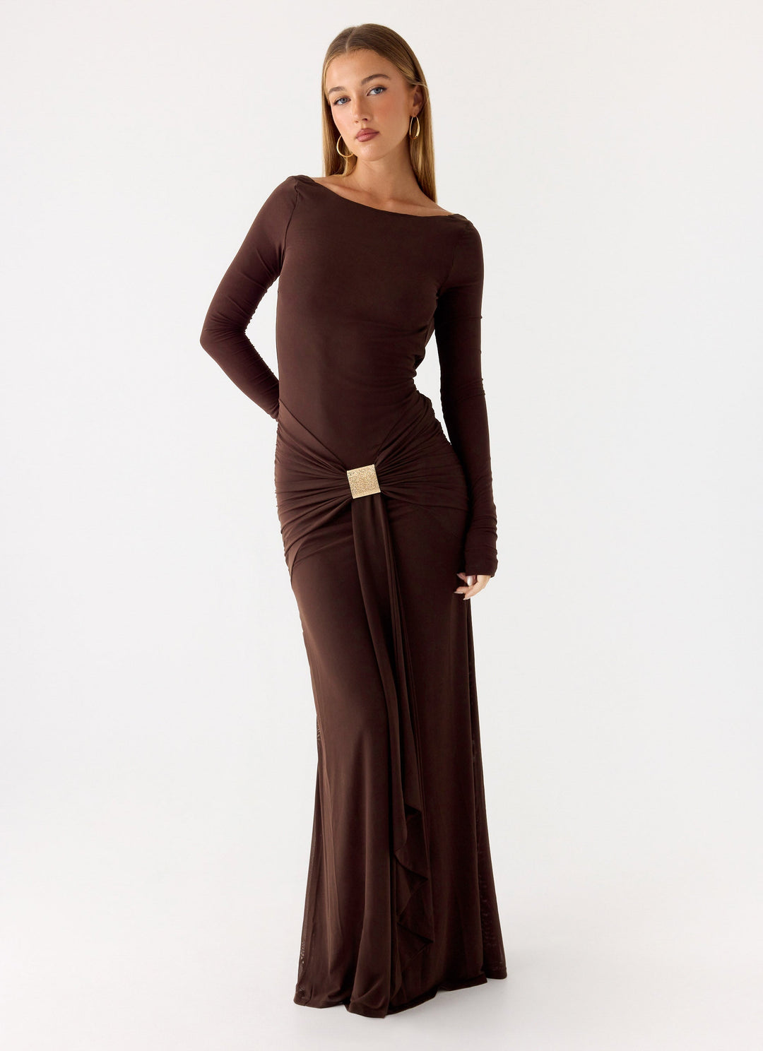 Dray Maxi Dress Chocolate