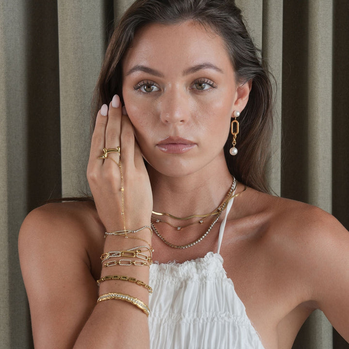 Cleo Ripple Cuff 18K Gold