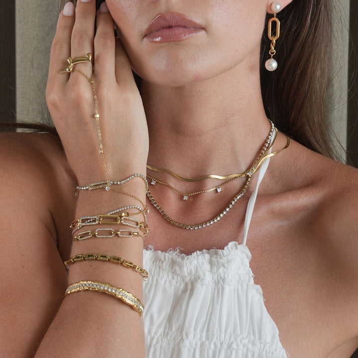 Cleo Ripple Cuff 18K Gold