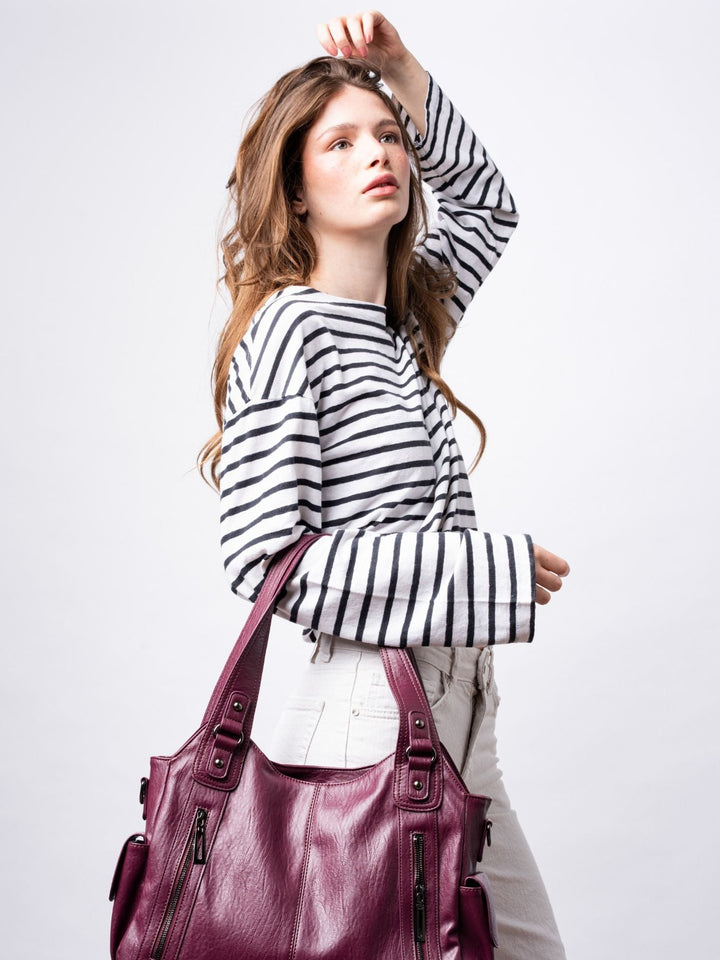 Duttini | Multi-Pocket Shoulder Bag, Adjustable Strap