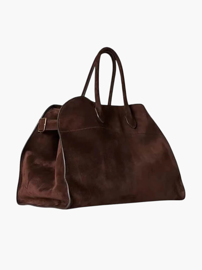 Large Faux Suede Shopper Bag