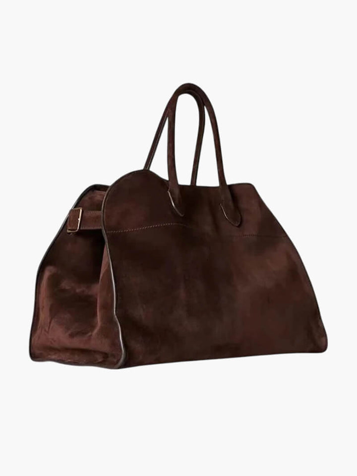 Large Faux Suede Shopper Bag