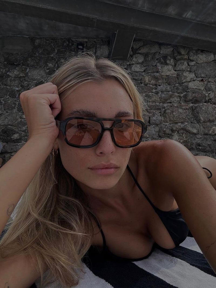 Retro Aviator Oval Sunglasses