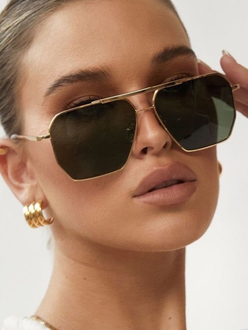 Classic Aviator Metal Frame Sunglasses