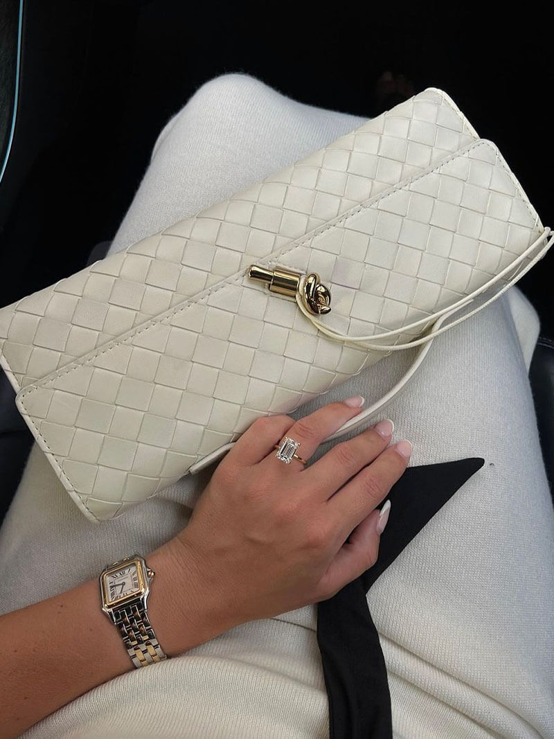 Woven Faux Suede Knot Bag