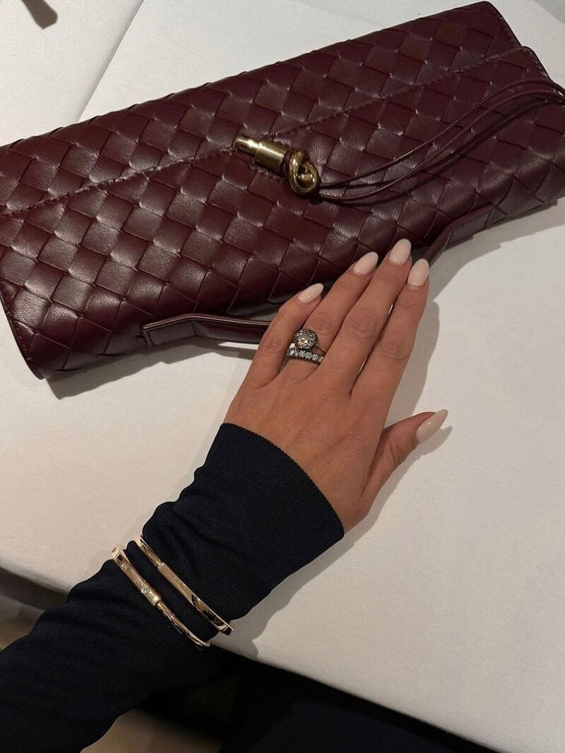 Woven Faux Suede Knot Bag