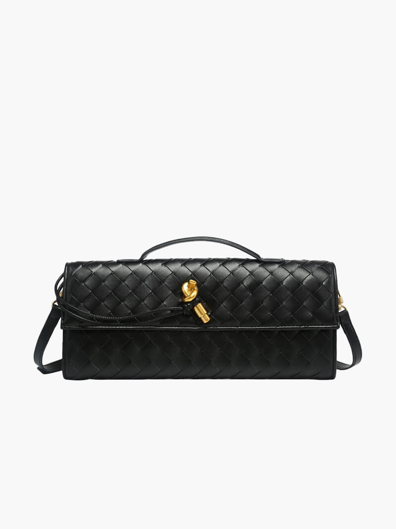 Woven Faux Suede Knot Bag