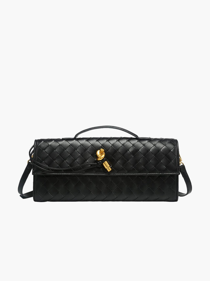 Woven Faux Suede Knot Bag