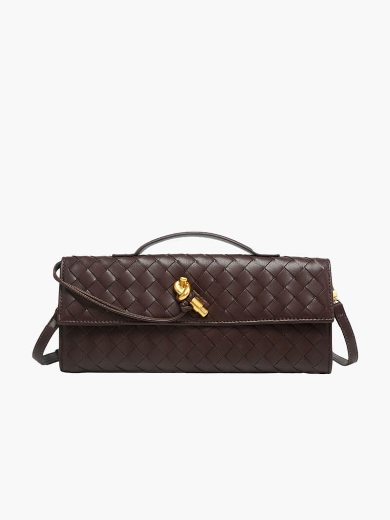 Woven Faux Suede Knot Bag