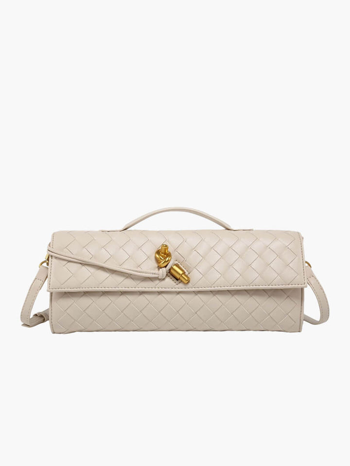 Woven Faux Suede Knot Bag