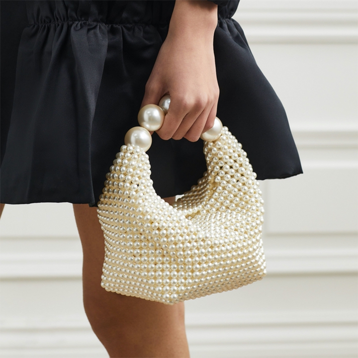 Pearl Embellished Mini Statement Bag