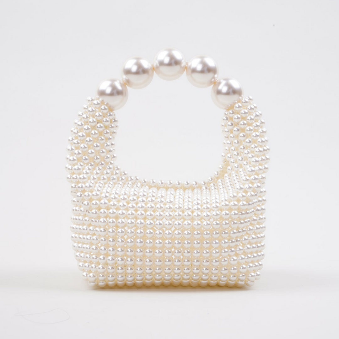 Pearl Embellished Mini Statement Bag