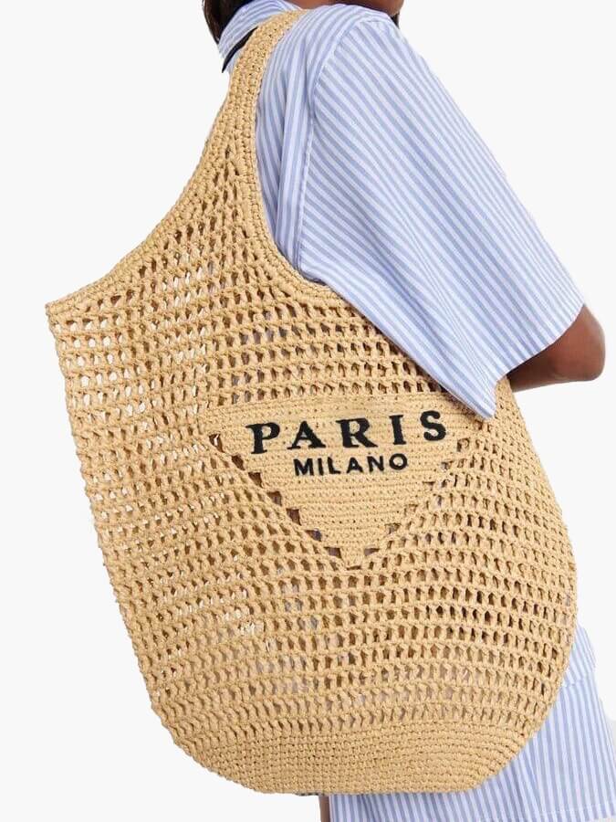 Straw Woven Shoulder Beach Bag
