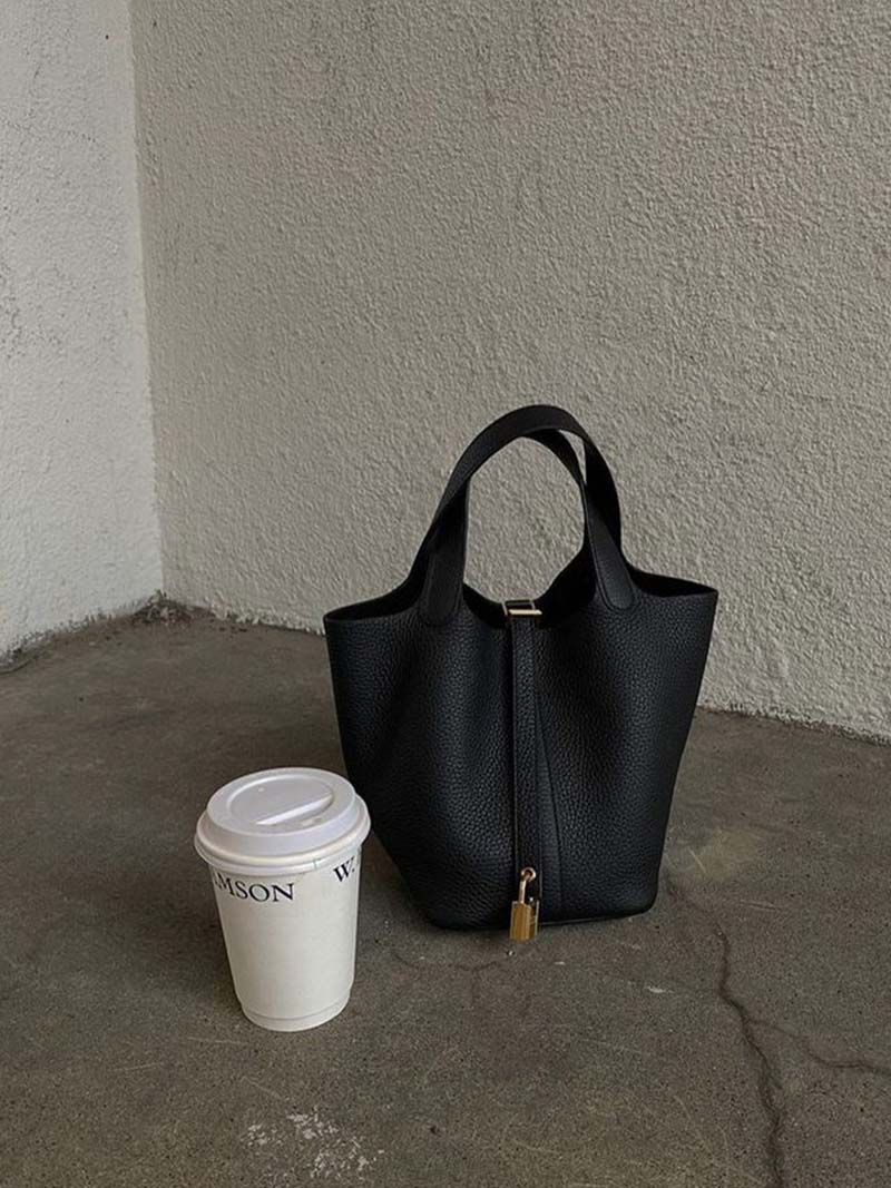 Classic Bucket Faux Suede Bag