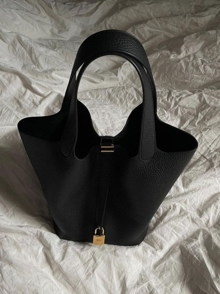 Classic Bucket Faux Suede Bag