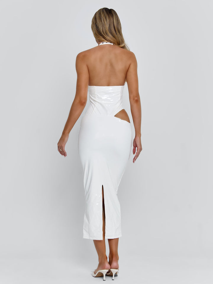 Evalee White Midi Dress