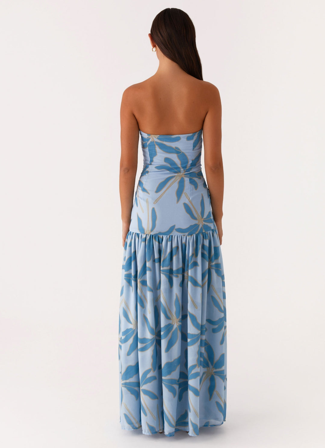 Eden Strapless Maxi Dress Blue