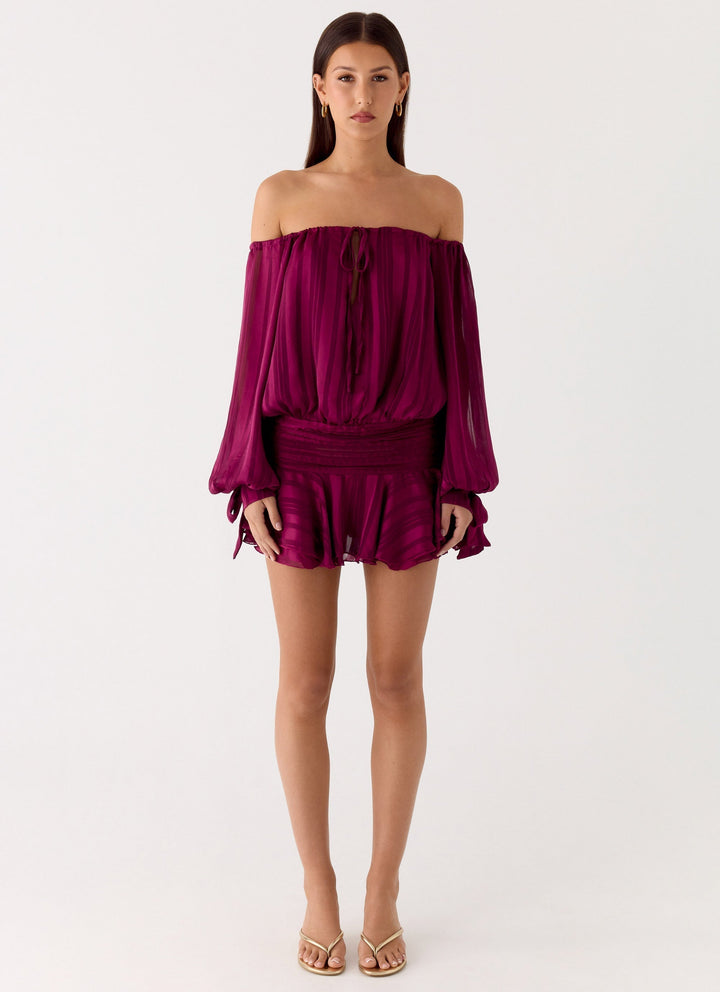 Eira Balloon Sleeve Mini Dress