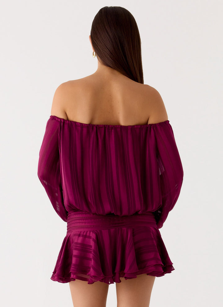 Eira Balloon Sleeve Mini Dress