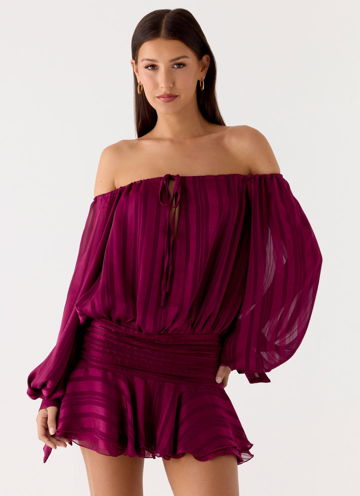 Eira Balloon Sleeve Mini Dress