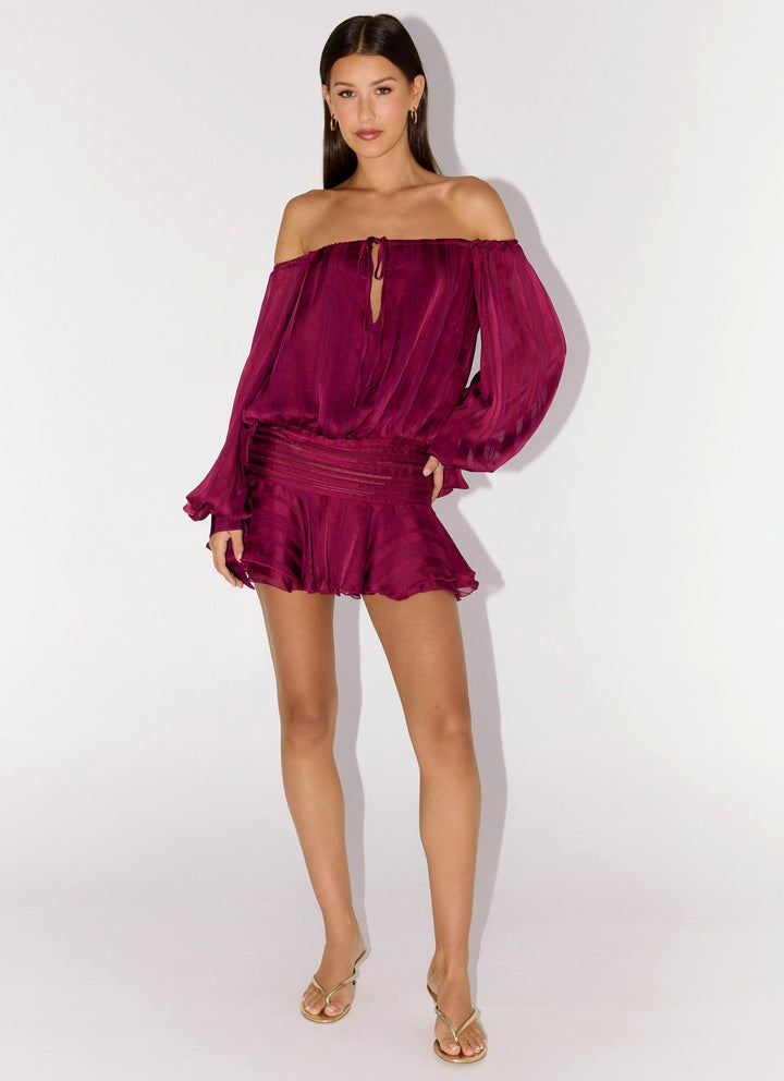 Eira Balloon Sleeve Mini Dress