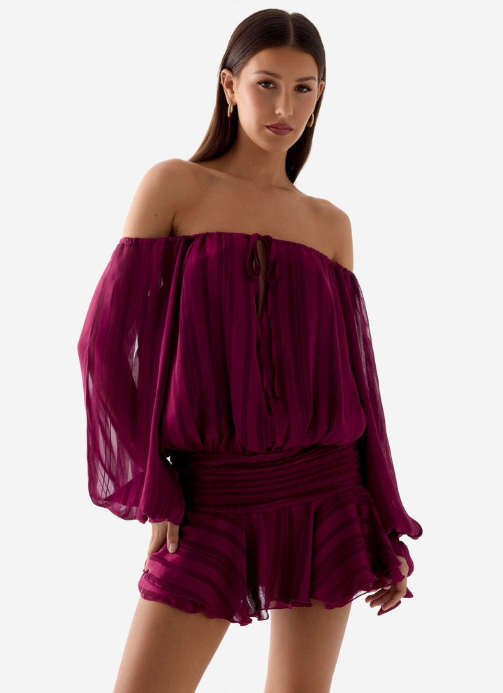 Eira Balloon Sleeve Mini Dress