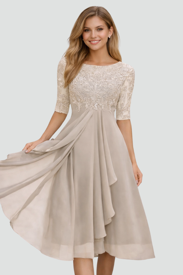 Women's Evening Midi Dress | Elegant Graceful Occasion Dress