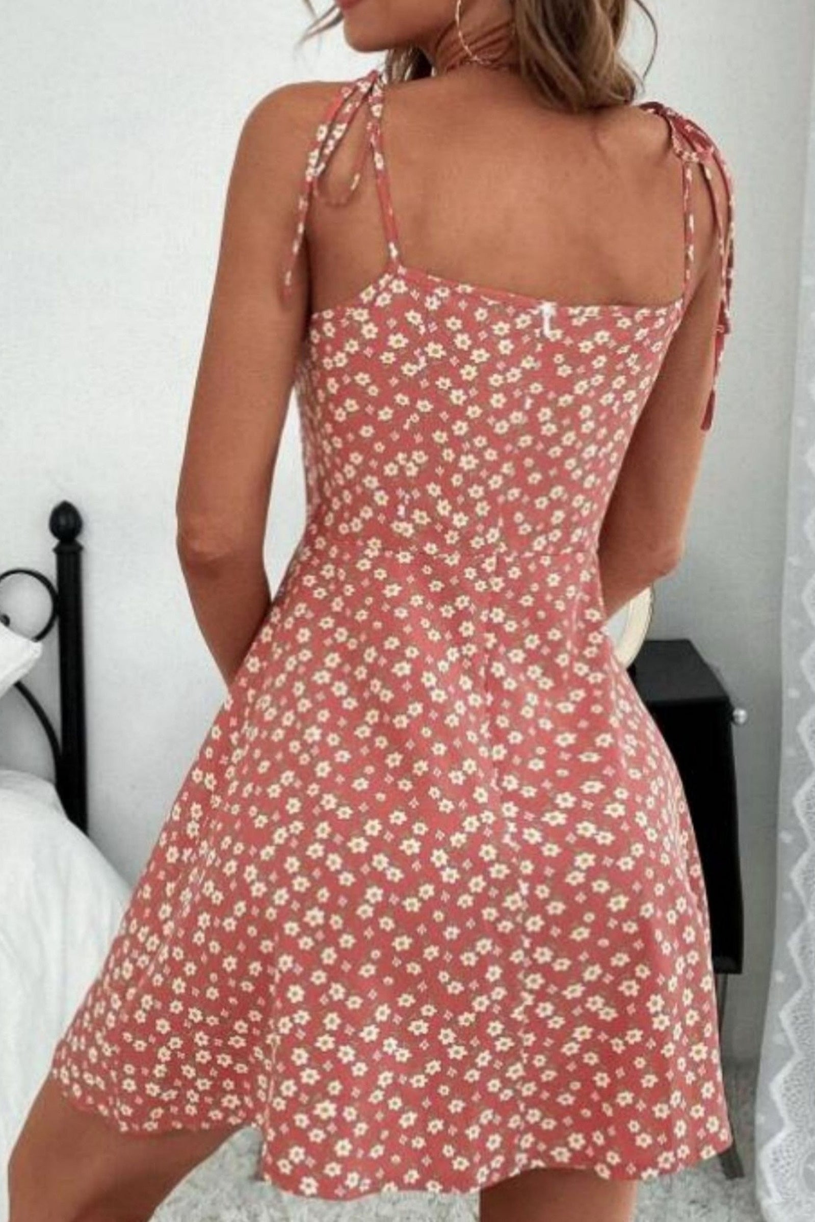 Women's Flowing Mini Dress | Feminine Summer Day Dress