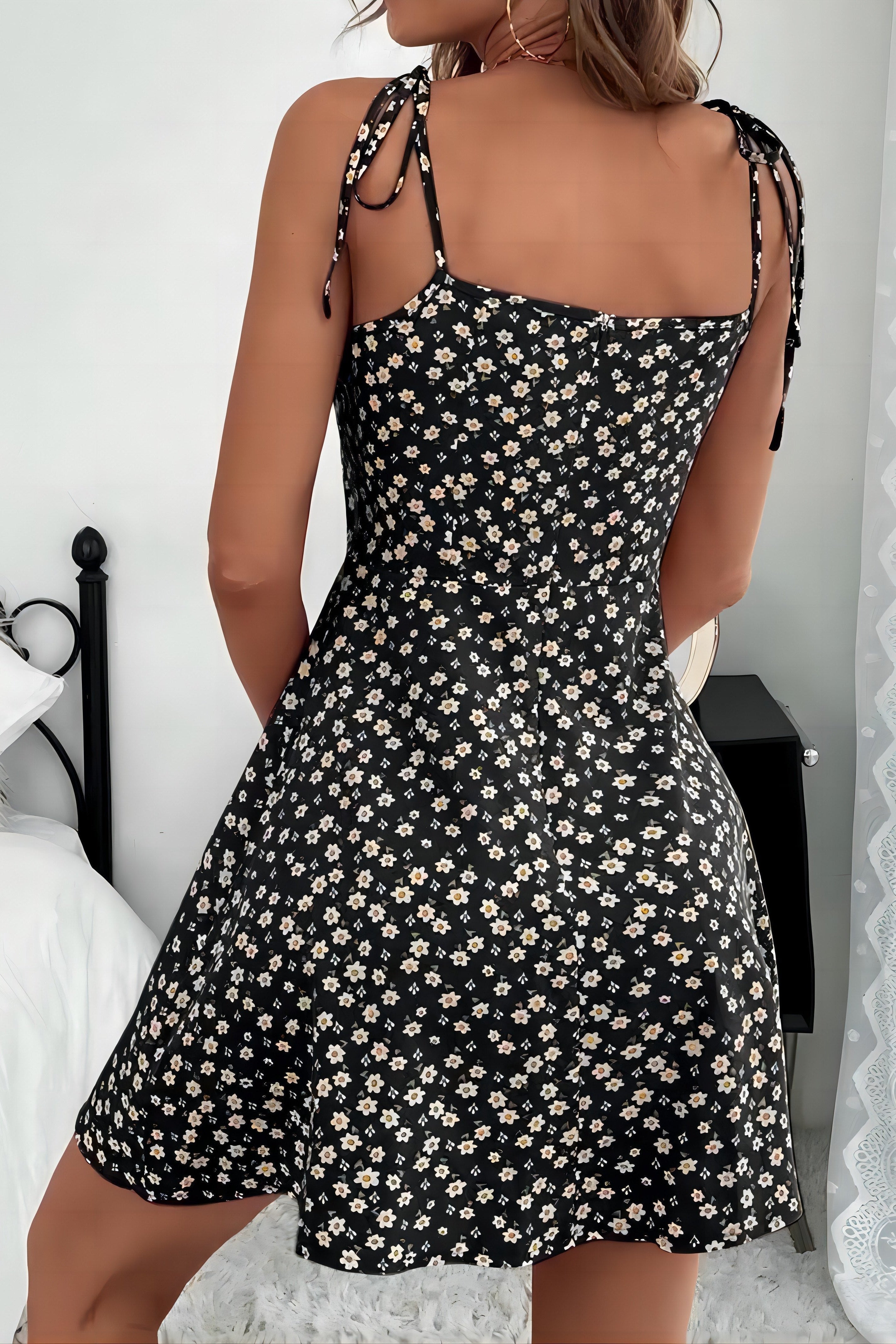 Women's Flowing Mini Dress | Feminine Summer Day Dress