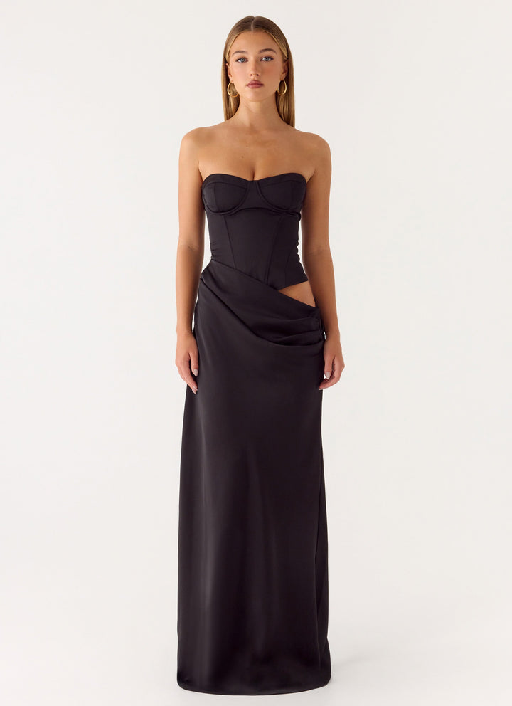 Emory Corset Maxi Dress Black