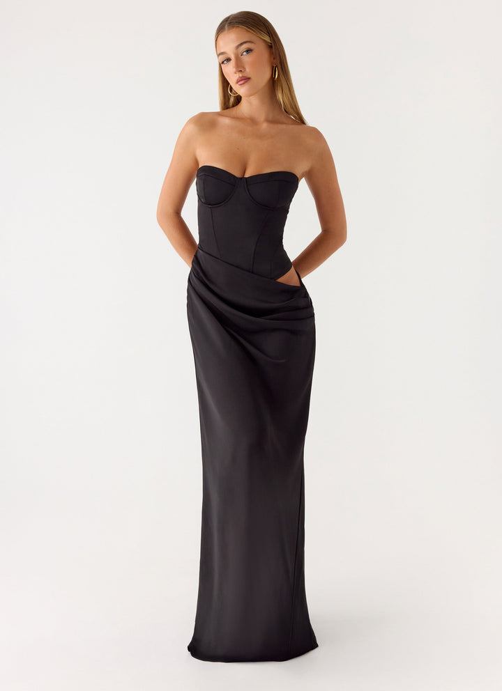 Emory Corset Maxi Dress Black