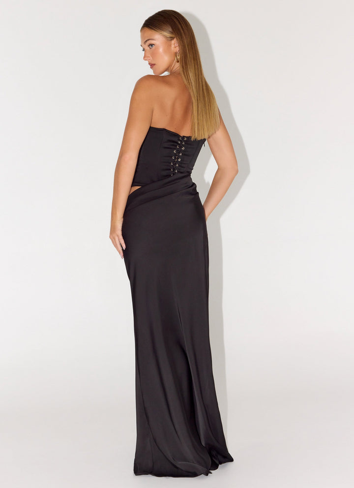 Emory Corset Maxi Dress Black