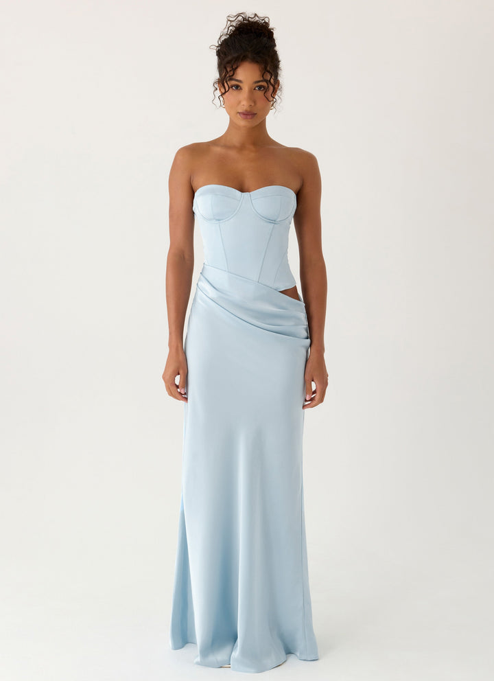 Emory Corset Maxi Dress Blue