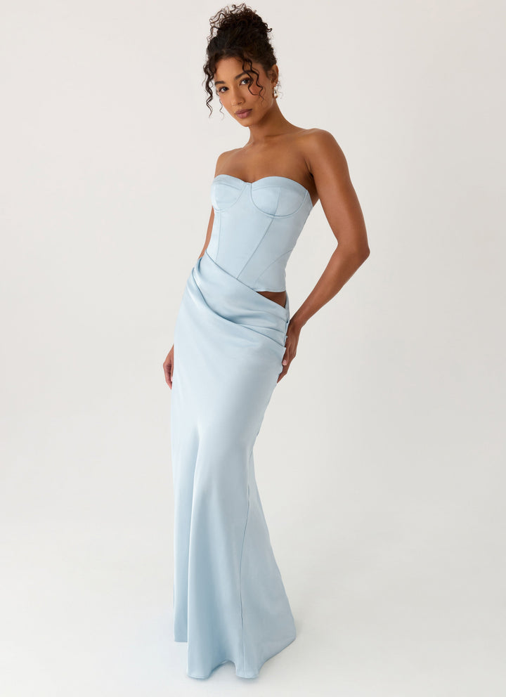 Emory Corset Maxi Dress Blue