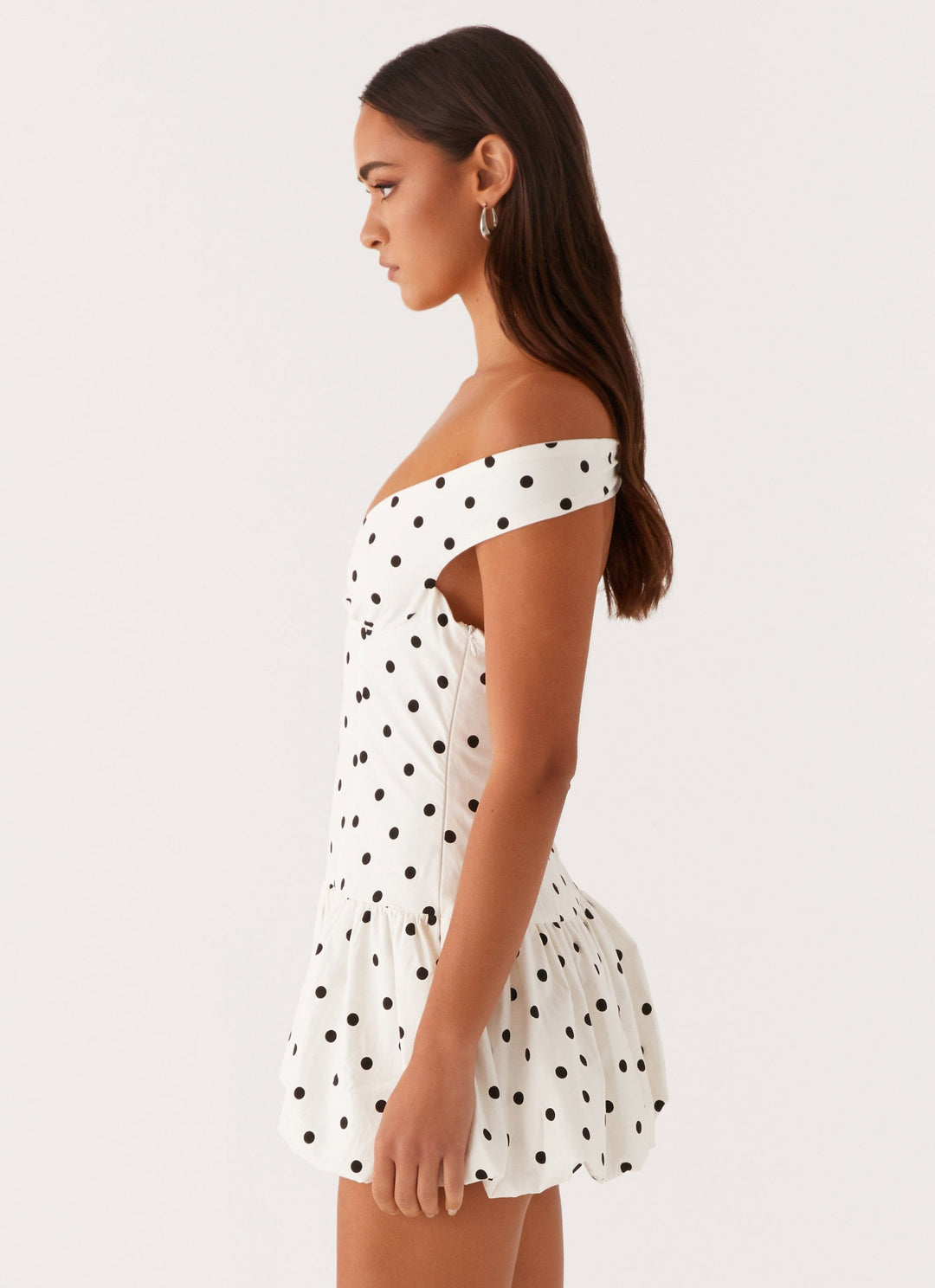 Endless Romance Mini Dress White Polkadot
