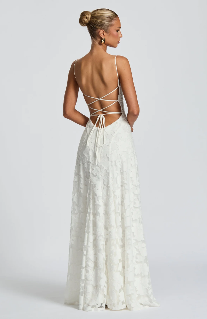 Women's Lace Column Maxi Dress | Elegant Figure-Hugging Evening Gown