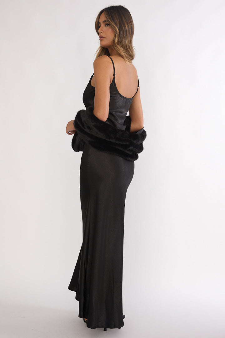 Hadley Scarf Maxi Dress Black