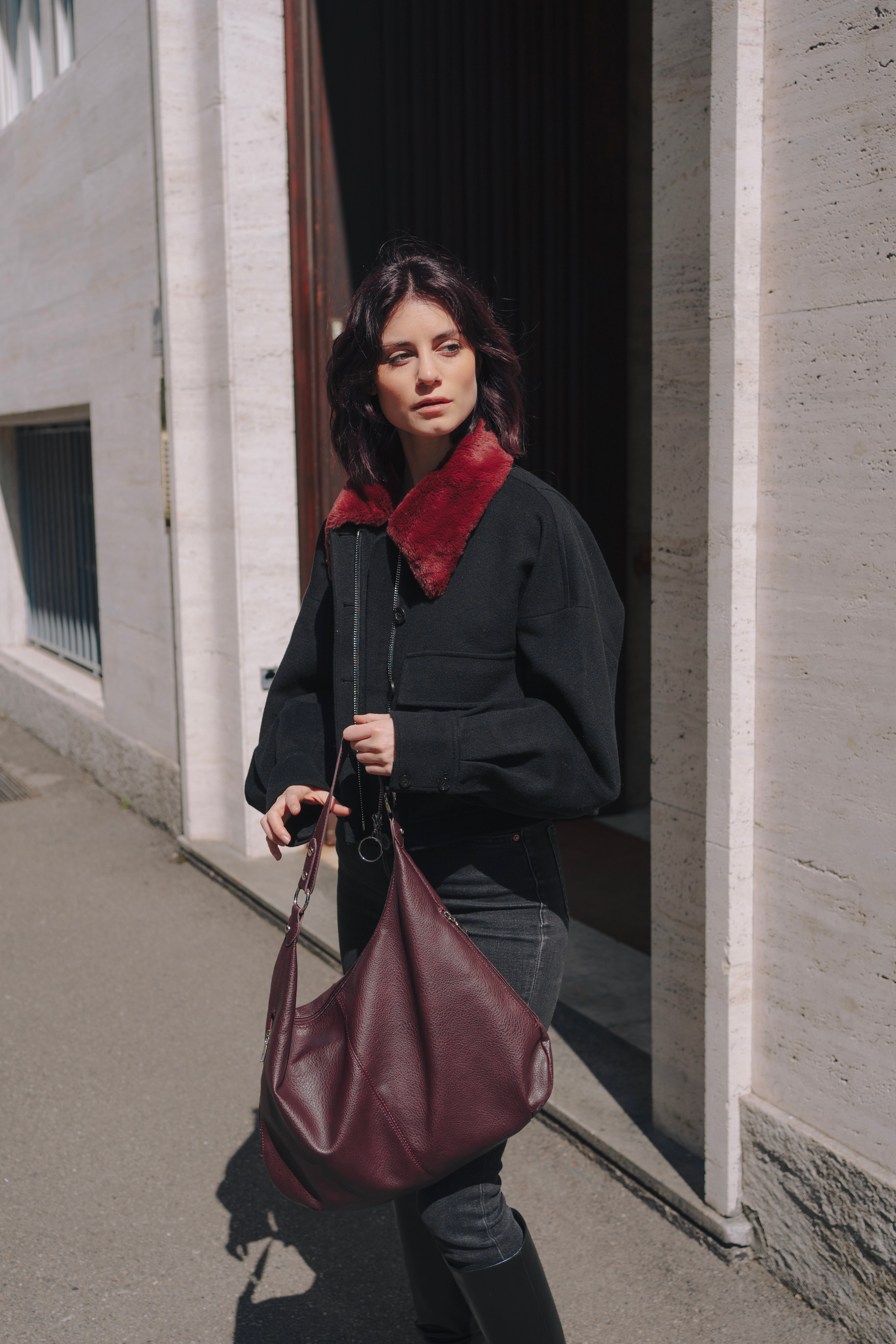 Women's Vegan Leather Shoulder Bag | Luxury Adjustable Strap Bag