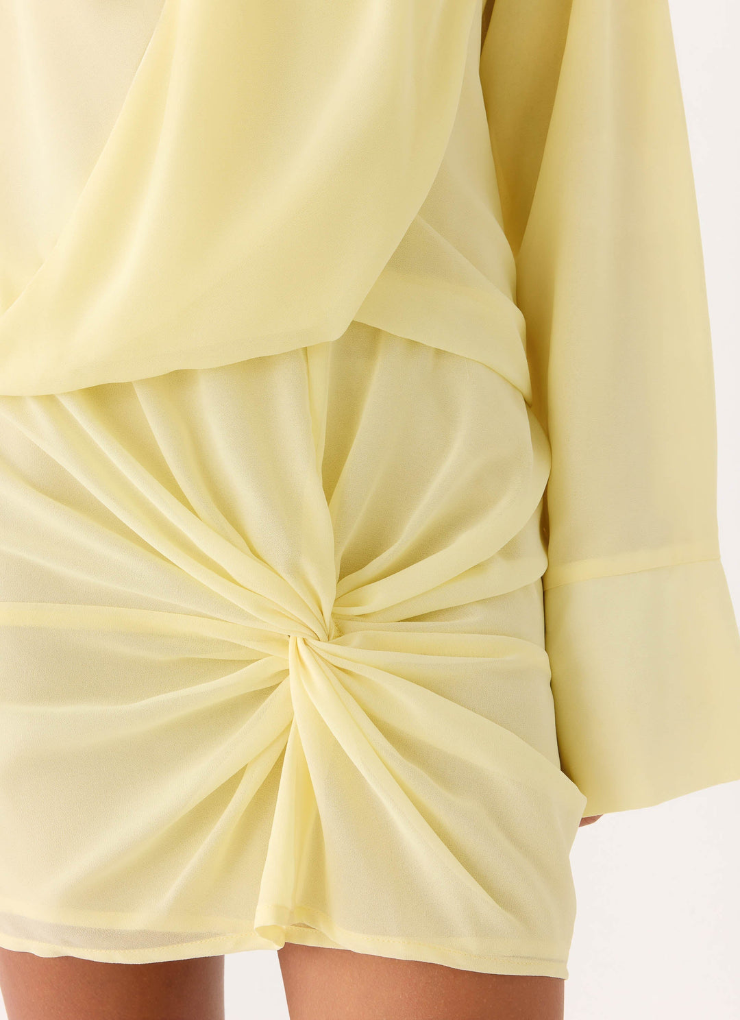Ferretti Shirt Mini Dress Pale Yellow