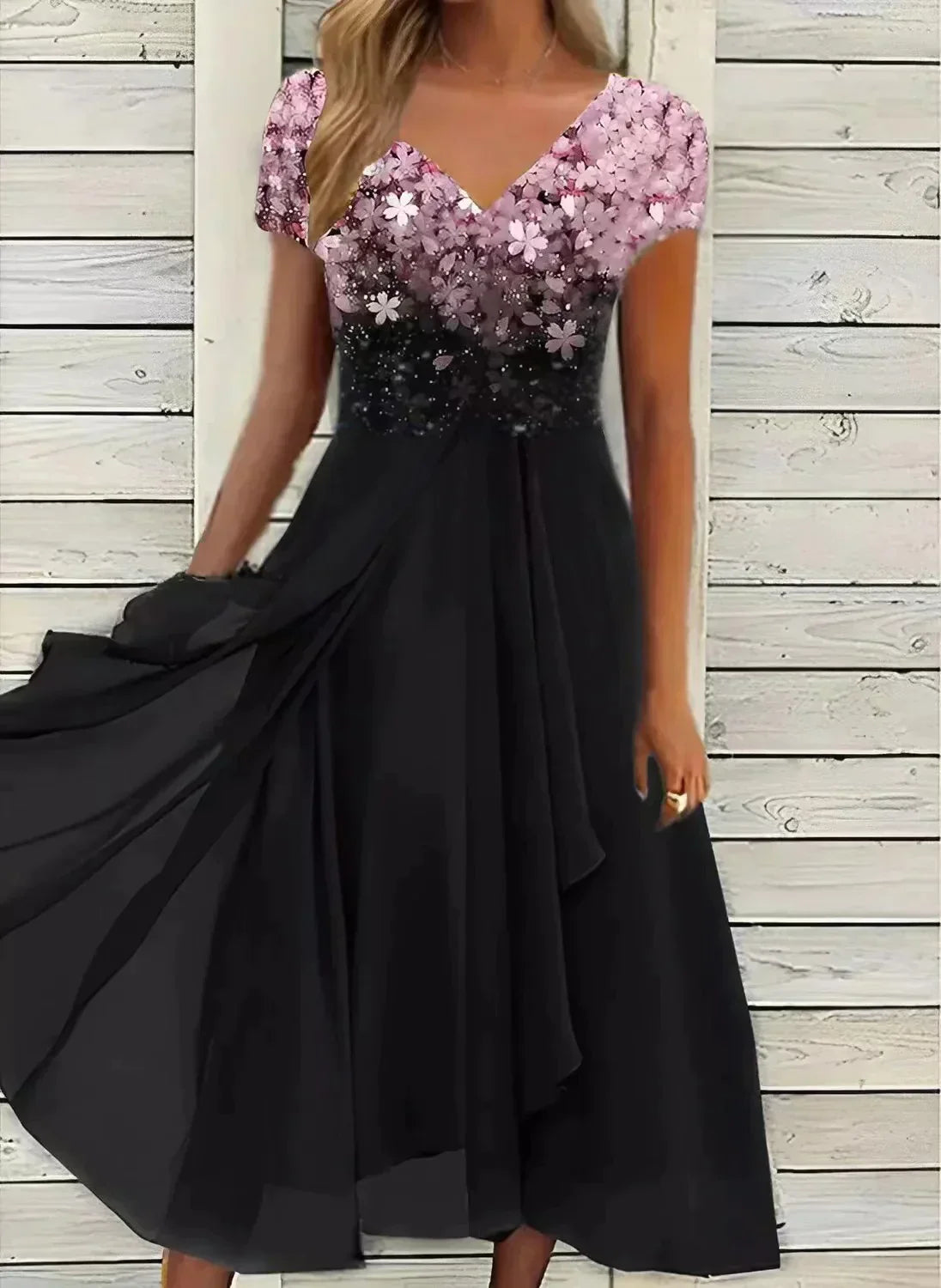 Floral Dress | Flowing Formal Summer Dress | Elegant Comfortable Style