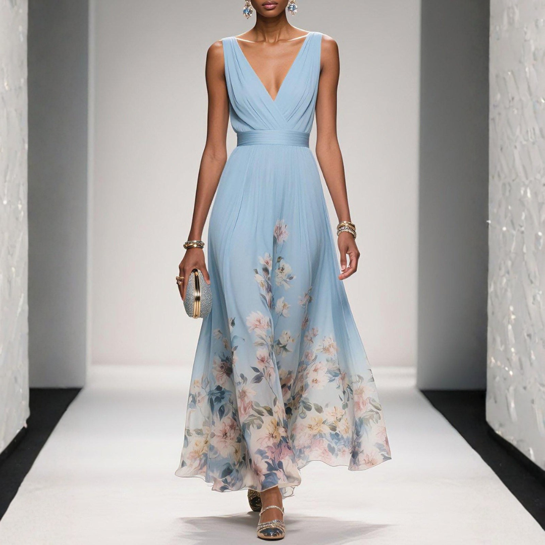 Floral Maxi Dress | Elegant Summer Dresses for Special Occasions | Flowing Feminine Design